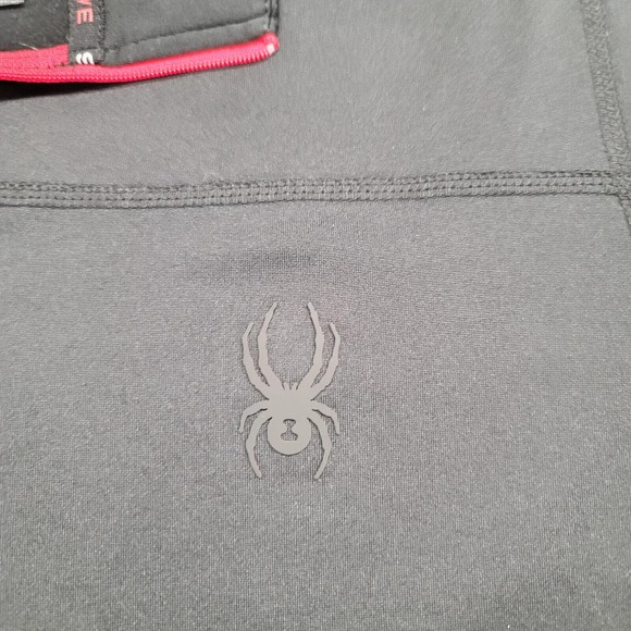 Spyder Active Jacket Mens XL Black Pullover 1/4 Zip Spellout Logo Outdoors ProWB - Picture 3 of 11